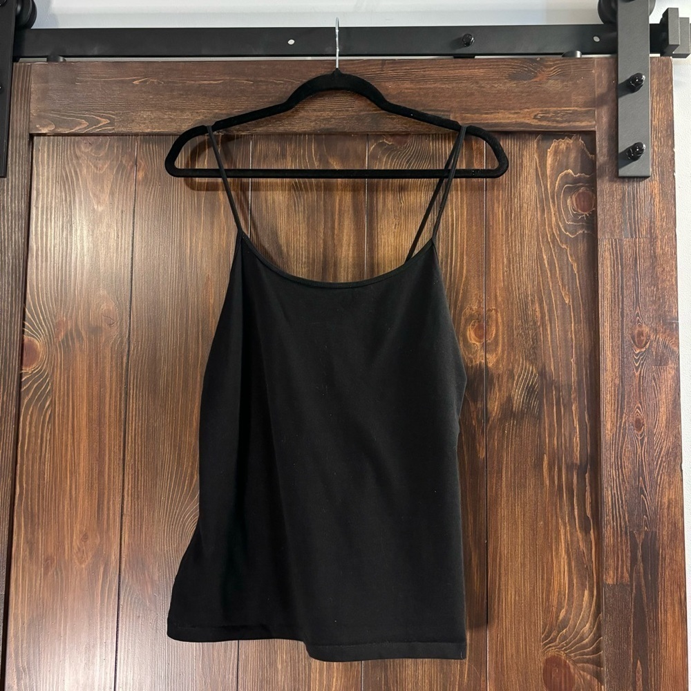 Esmara Women's Black Spaghetti Strap Cami Top Size Medium, Chic & Versatile